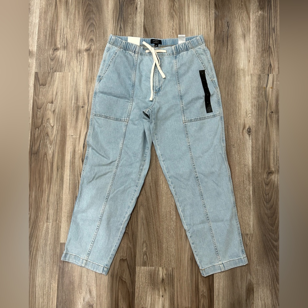 Banana Republic Blue Relaxed Jeans High-Waisted Tapered